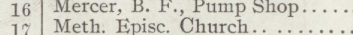 The line reading Meth. pisc. Church in the 1904 atlas index