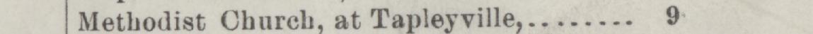 The line reading Methodist Church, at Tapleyville in the 1903 atlas index