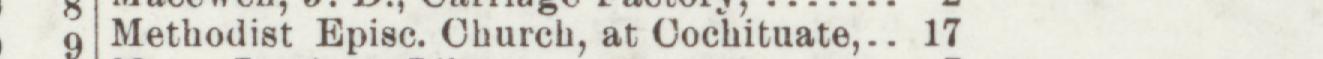 The line reading Methodist Episc. Church, at Cochituate in the 1904 atlas index