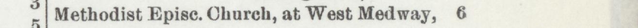 The line reading Methodist Episc. Church, at West Medway in the 1903 atlas index