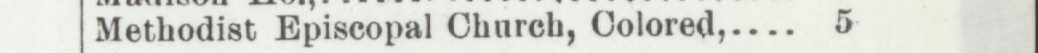 The line reading Methodist Episcopal Church, Colored in the 1901 atlas index