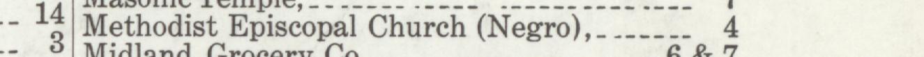 The line reading Methodist Episcopal Church(Negro) in the 1914 atlas index