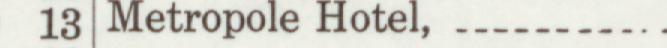 The line reading Metropole Hotel in the 1915 atlas index