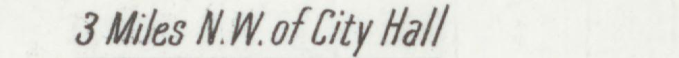 The index line reading Miles N.W.of City Hall in the 1905 atlas