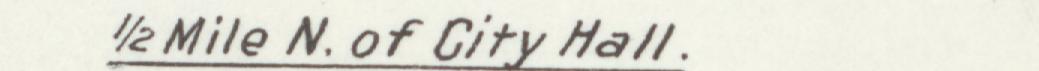The line reading Mile N. of City Hall in the 1907 atlas index