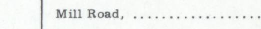 The line reading Mill Boad in the 1950 atlas index