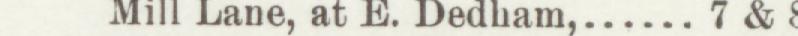 The line reading Mill Lane, at E. Dedham in the 1897 atlas index