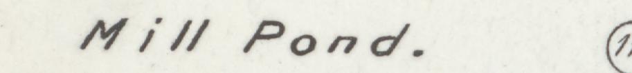 The line reading Mill Pond in the 1892 atlas index