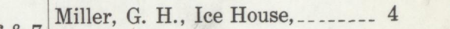 The line reading Miller, G. H., Ice House in the 1910 atlas index