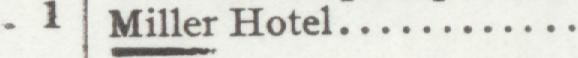 The line reading Miller Hotel in the 1908 atlas index