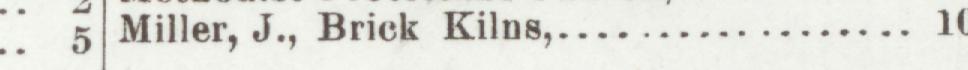 The line reading Miller, J., Briek Kilns in the 1899 atlas index
