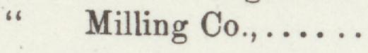 The line reading Milling Co in the 1892 atlas index