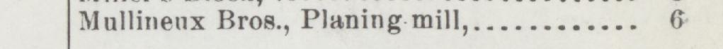 The line reading Mullinenx Bros., Planing mill in the 1900 atlas index
