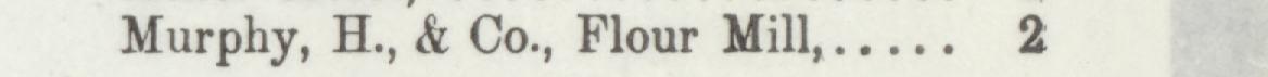 The line reading Murphy, H., & Co., Flour Mill in the 1895 atlas index