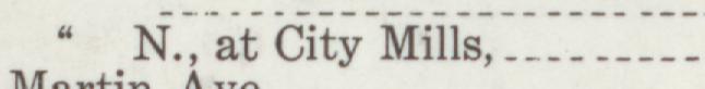 The line reading N.at City Mills in the 1911 atlas index