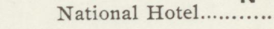The line reading National Hotel in the 1901 atlas index