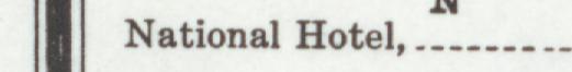 The line reading National Hotel in the 1918 atlas index