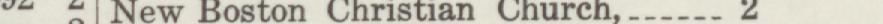 The line reading New Boston Christian Church in the 1911 atlas index