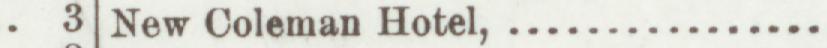 The line reading New Coleman Hotel in the 1892 atlas index