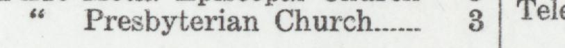 The line reading Presbyterian Church in the 1927 atlas index