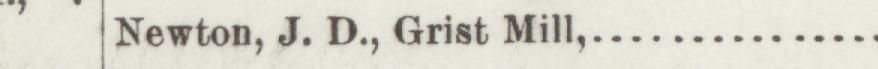 The line reading Newton, J. D., Grist Mill in the 1891 atlas index