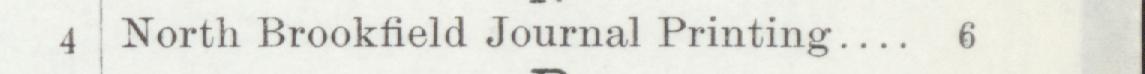 The index line reading North Brookfield Journal Printing in the 1901 atlas