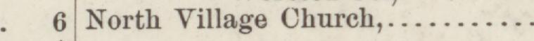 The line reading North Village Church in the 1884 atlas index