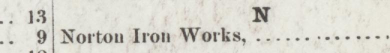 The line reading Nortou Iron Works, N! in the 1892 atlas index