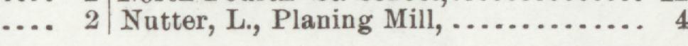 The line reading Nutter, L, Planing Mill in the 1899 atlas index