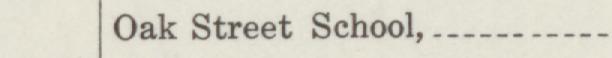 The line reading Oak Street School in the 1911 atlas index