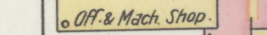 The line reading OFF.& Mach. Shop in the 1895 atlas index