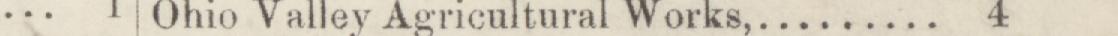 The line reading Ohio Valley Agricultural Works in the 1885 atlas index