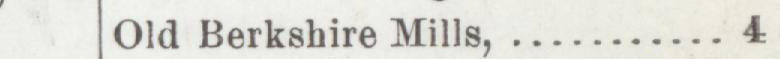 The line reading Old Berkshire Mills in the 1905 atlas index