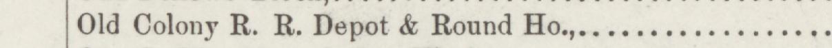 The line reading Old Colony R. R. Depot & Round H in the 1889 atlas index