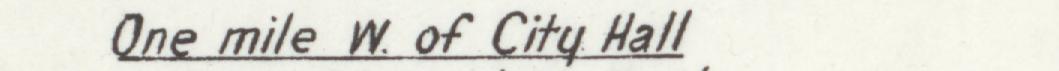 The line reading One mile W. of City Hall in the 1907 atlas index