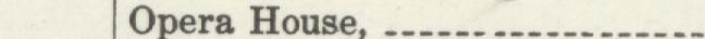 The index line reading Turkey Foot Opera House in the 1916 atlas