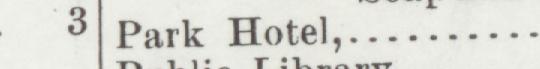 The line reading Park Hotel in the 1903 atlas index