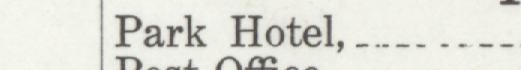 The line reading Park Hotel in the 1911 atlas index