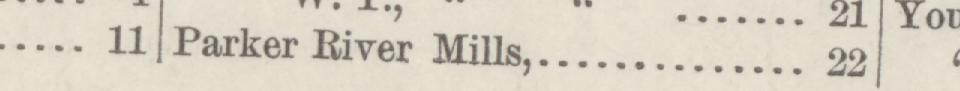 The line reading Parker River Mills in the 1886 atlas index