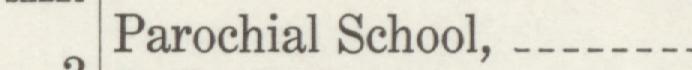 The index line reading Parochial School in the 1915 atlas