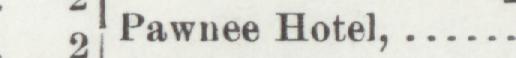 The line reading Pawnee Hotel in the 1904 atlas index