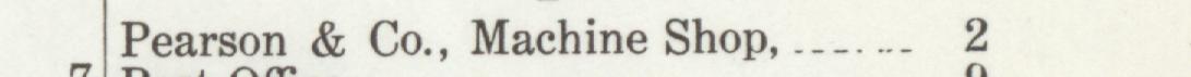 The index line reading Pearson & Co., Machine Shop in the 1911 atlas