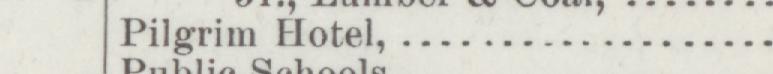 The line reading Pilgrim Hotel in the 1889 atlas index