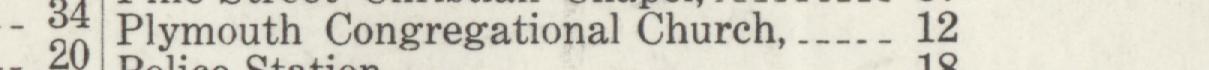 The line reading Plymouth Congregational Church in the 1912 atlas index