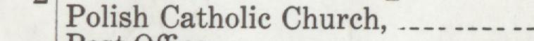 The index line reading Polish Catholic Church in the 1914 atlas