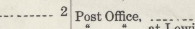 The index line reading Post Office in the 1949 atlas