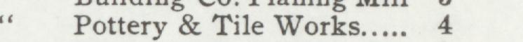 The line reading Pottery & Tile Works in the 1903 atlas index