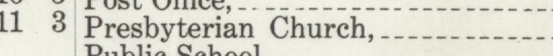 The index line reading First Presbyterian Church in the 1909 atlas