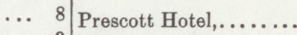 The line reading Prescott Hotel in the 1899 atlas index