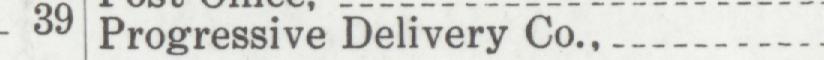 The line reading Progressive Delivery Co in the 1927 atlas index